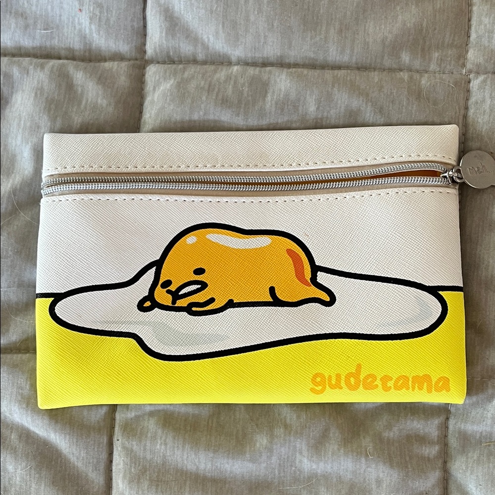 Gudetama Yellow and White Cosmetic Bag